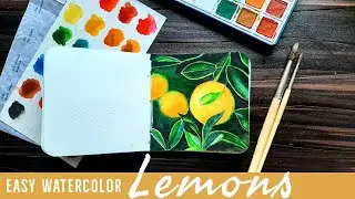 Watercolor Painting Tutorial: How to Paint Lemons with Watercolors || Easy Watercolor Painting Ideas