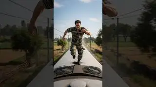 Indian soldier saved the passenger train from broken bridge #ai #shorts #telugu #aistory