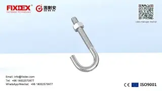 High quality j type anchor bolts hook with nut