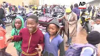 Hundreds of bikers mark centenary of Mandela's birth in South Africa