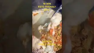 QUICK AND EASY KETO FRIENDLY MEAL: SALMON PHILLY CHEESE #keto #lowcard #ketodiet #whatieatinaday
