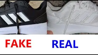 Adidas Runfalcon real vs fake review. How to spot counterfeit Adidas run falcon trainers