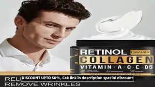 Men's Retinol Collagen Face Cream Skincare Moisturizing Brightening Hydrating Smooth Wrink