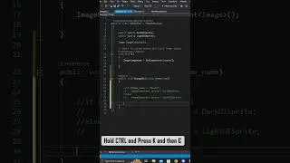 Comment Code with this keyboard shortcut | Unity3d  Game Development Short