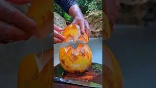 amazing coconut peeling skill #shorts #asmr