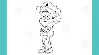 How To Draw Dipper Pines From Gravity Falls Step By Step Drawing