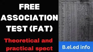 Psychology practical : Free Association Test (FAT) /मुक्त सेहचार्य विधी #viral #diy