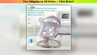 Electric Baby Cradle Mosquito Net Bluetooth Music Baby Rocking Chair Remote Multifunctional Baby