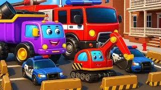 Oil Spill Emergency! Tow Trucks and Firefighters Save the Day! 🚧🔥 | Vehicles Animation