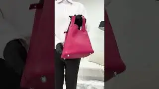 [Pre-Loved] HERMES raspberry taurillon clemence leather picotin lock tote bag 18 63693236