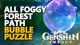 All Foggy Forest Path Bubble Puzzle Genshin Impact