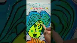 funny 🤣 trick face drawing #shorts #viralshort #art #painting #pencildrawing