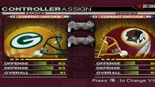 NFL 2K5 PACKERS V REDSKINS WEEK 8 YEAR 1