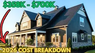 Black Barndominium Cost 2026: 5 Bedroom Cottage Hybrid Build ($85-$167 Per Sq Ft)