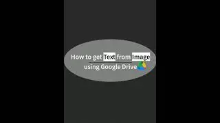 How to get Text from Image using Google Drive