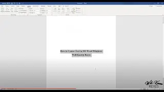 (WINDOWS) How to CENTER your cover page/letter/text in Microsoft Word