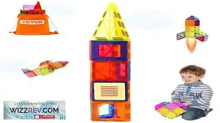 VEVOR Magnetic Tile Set 55 PCS 4+ 16 Digital Cards