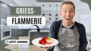 Grie&szlig;flammerie mit warmen Kirschen - Rezept! 🍒 😋