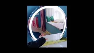 Large Makeup Vanity Mirror with Lights, LED Lighted Circle Mirror, High Definition Round Tabletop