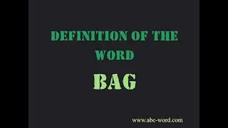 Definition of the word 