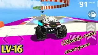 Monster Truck Stunt Car Game Level 16 | Truck Stunt | Monster Car Driving Game | Rk Sigma Gaming