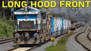 LONG HOOD FRONT EMD with a Short BOBYN Train | Indian Railways