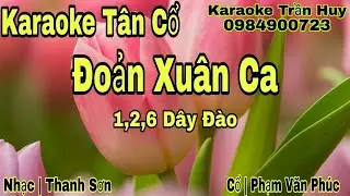 Karaoke Tân Cổ | Đoản Xuân Ca | 1,2,6 Dây Đào | Beat Trần Huy 2020