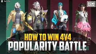 😍 HOW TO WIN 4v4 POPULARITY BATTLE IN BGMI | TEAM POPULARITY BATTLE KAISE KHELE
