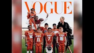 Las Vegas youth football players featured with Usher in Vogue