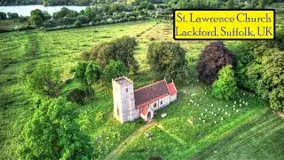 DJI Mini 3 Pro 4K, St Lawrence Church, Lackford, Suffolk, UK, Aerial Drone Shots
