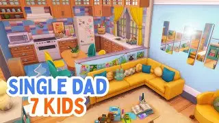 Single Dad, 7 Kids Apartment | The Sims 4 Speed Build