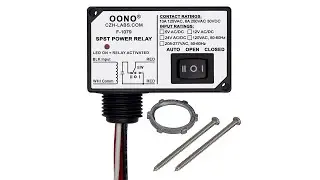 Plastic Enclosure Wired 10 Amp Power Relay Module, SPST-NO + Override SwitchModel: F-1079 series