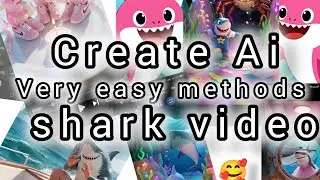 How to Create Short Ai shark's Video 🎥 ||Create Animated videos Free #sharks #animation #cartoon 