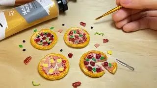 DIY Miniature Clay Pizzas Tutorial | L&agrave;m B&aacute;nh Pizza Mini Từ Đất S&eacute;t 