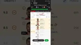 SRH VS DC Dream11 Prediction team DC VS SRH Dream11 team SRH VS DC GL TEAM #dream11 #dcvssrh #shorts