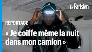Moko, coiffeur sans papiers dans son camion transformé en barber truck