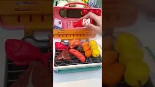 Kids&rsquo; Mini BBQ Grill Toy 🍔🔥 | Color-Changing Food + Steam Effect Pretend Play Set