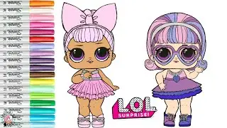 LOL Surprise Present Surprise Coloring Book Page Violet and Pearl QT February and June