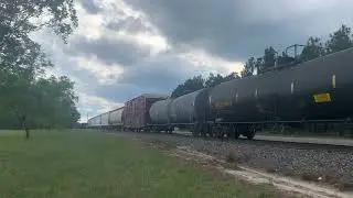 Ex-CN SD60F Pair with SD40-3 On The ACWR In Candor, NC 06/07/25