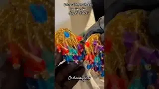 VINTAGE FUN & COLORFUL CHA CHA EARRINGS-read description box