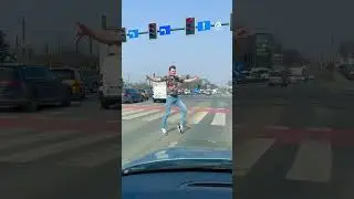 Guy Moonwalks Over Crosswalk | People Are Awesome