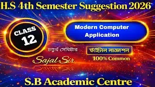 Hs Class 12 4th Semester Modern Computer Application suggestion 2026