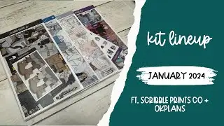 January 2024 Kit Line Up // ScribblePrintsCo +  @OKPLANS
