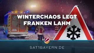 23 Zentimeter Neuschnee: Winterchaos legt Franken lahm