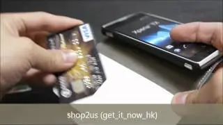 shop2us.com Leather wallet case + Stand for Sony Xperia TX