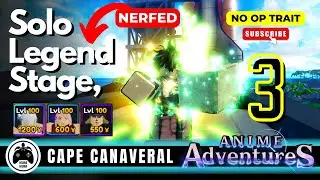 ONLY YUNO Solo Legend Stages 3 CAPE CANAVERAL *NO OP TRAIT* Anime Adventures ROBLOX Indonesia 🇮🇩