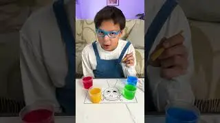 Transforming Orange Magic! 🍊✨🎨 Watch as an Orange Becomes a Colorful Masterpiece! #magic #art