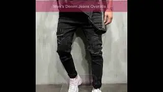 Men's Denim Jeans Overalls