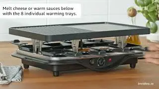 Electric Indoor Raclette Table Grill, 200 sq