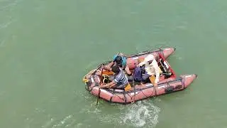 Work boat launching drill